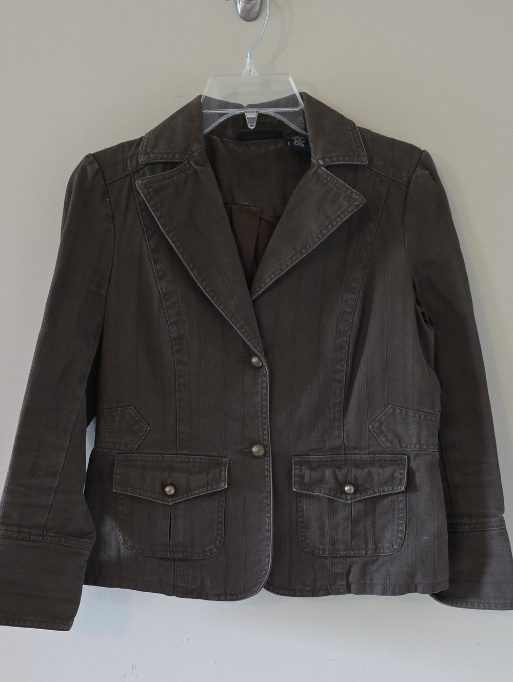Relativity Women's Dark Brown Two-Button Tailored Blazer